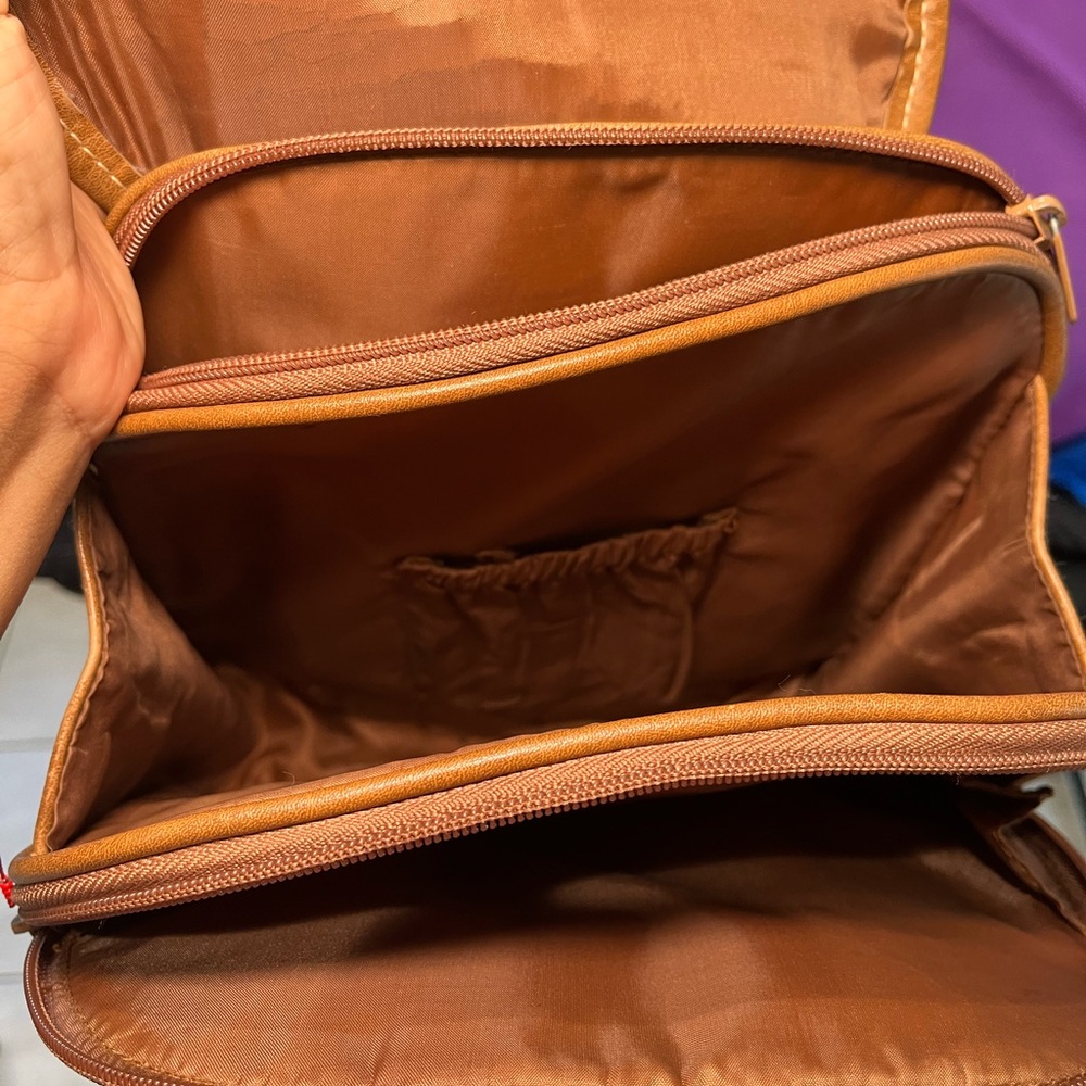 Vintage Mini Leather Backpack - image 4